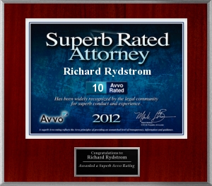 OC Attorney Rydstrom  OC Metro AVVO Award 2012 smll