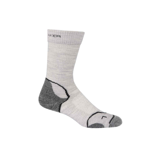 icebreaker womens socks hike   light crew blizzard heather white oil