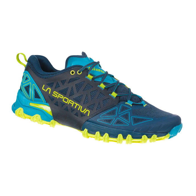 la sportiva mens bushido ii trail running shoe opal apple green front side