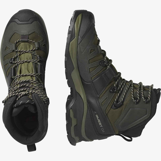 salomon mens quest 4 gtx hiking boots olive night peat safari 2